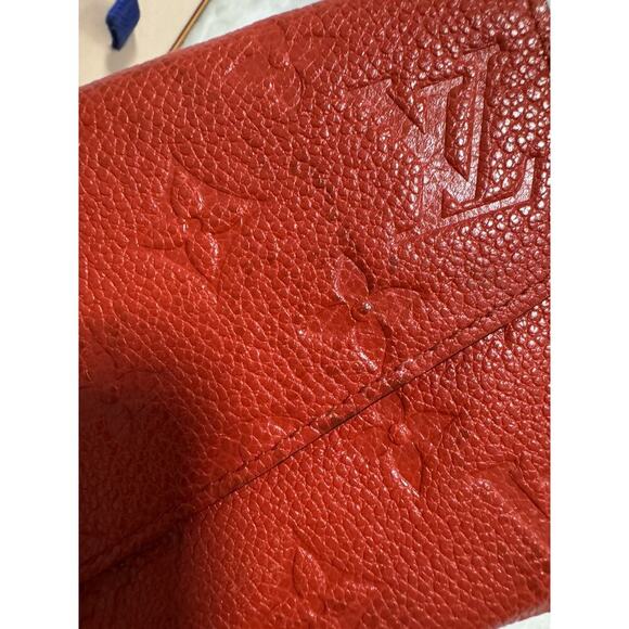 Auth. Louis Vuitton Monogram Red Empreinte Curieuse Long Wallet Box Dust Bag - Picture 14 of 16